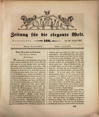 Zeitung für die elegante Welt Samstag 26. August 1837