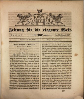 Zeitung für die elegante Welt Montag 28. August 1837