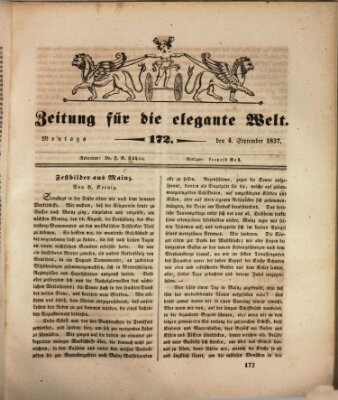 Zeitung für die elegante Welt Montag 4. September 1837