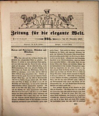 Zeitung für die elegante Welt Freitag 17. November 1837