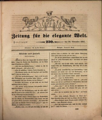 Zeitung für die elegante Welt Freitag 24. November 1837