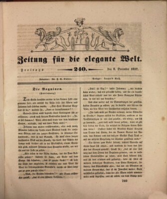 Zeitung für die elegante Welt Freitag 8. Dezember 1837