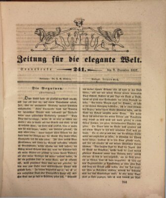 Zeitung für die elegante Welt Samstag 9. Dezember 1837