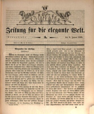 Zeitung für die elegante Welt Samstag 6. Januar 1838