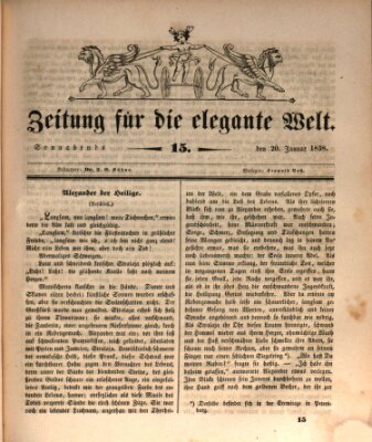 Zeitung für die elegante Welt Samstag 20. Januar 1838