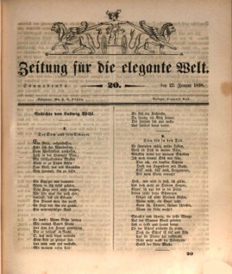 Zeitung für die elegante Welt Samstag 27. Januar 1838