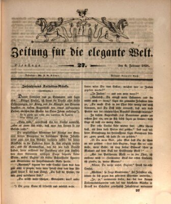 Zeitung für die elegante Welt Dienstag 6. Februar 1838