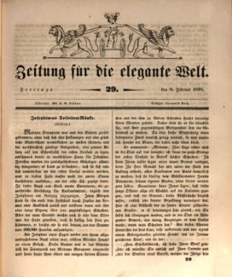 Zeitung für die elegante Welt Freitag 9. Februar 1838