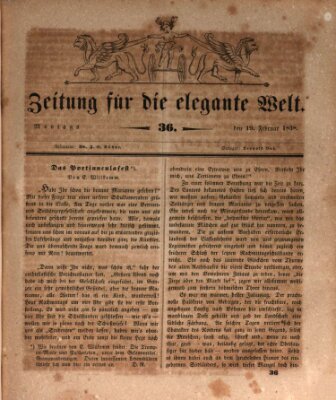 Zeitung für die elegante Welt Montag 19. Februar 1838