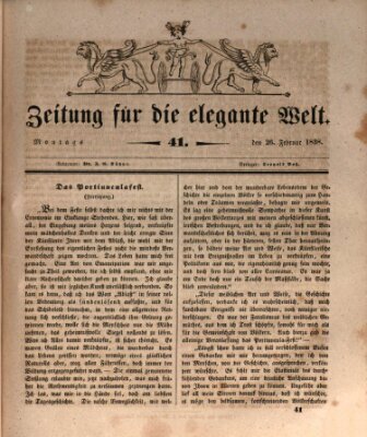 Zeitung für die elegante Welt Montag 26. Februar 1838