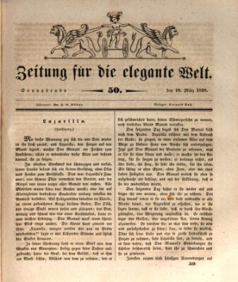 Zeitung für die elegante Welt Samstag 10. März 1838