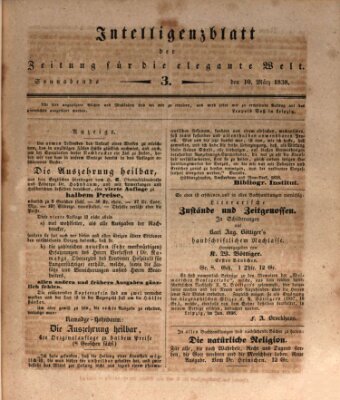 Zeitung für die elegante Welt Samstag 10. März 1838