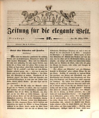 Zeitung für die elegante Welt Dienstag 20. März 1838