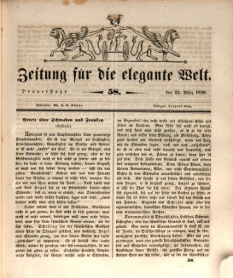 Zeitung für die elegante Welt Donnerstag 22. März 1838