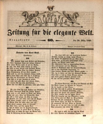 Zeitung für die elegante Welt Samstag 24. März 1838