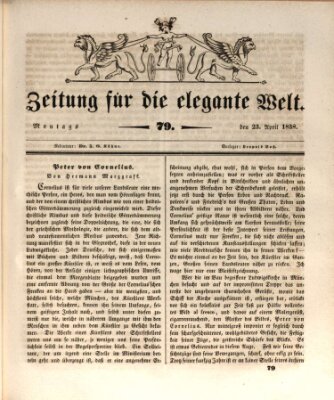 Zeitung für die elegante Welt Montag 23. April 1838
