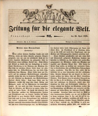 Zeitung für die elegante Welt Donnerstag 26. April 1838