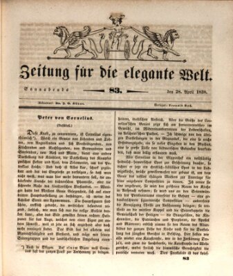 Zeitung für die elegante Welt Samstag 28. April 1838