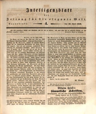 Zeitung für die elegante Welt Samstag 28. April 1838