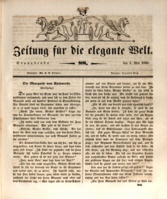 Zeitung für die elegante Welt Samstag 5. Mai 1838