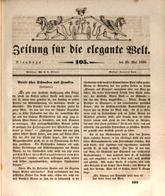Zeitung für die elegante Welt Dienstag 29. Mai 1838