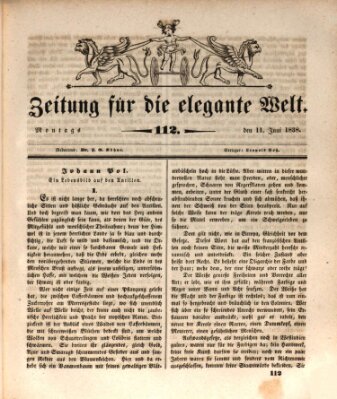 Zeitung für die elegante Welt Montag 11. Juni 1838