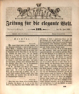 Zeitung für die elegante Welt Donnerstag 21. Juni 1838