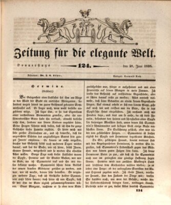 Zeitung für die elegante Welt Donnerstag 28. Juni 1838