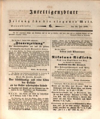 Zeitung für die elegante Welt Samstag 14. Juli 1838