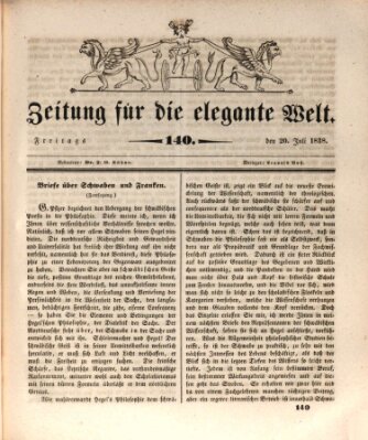 Zeitung für die elegante Welt Freitag 20. Juli 1838