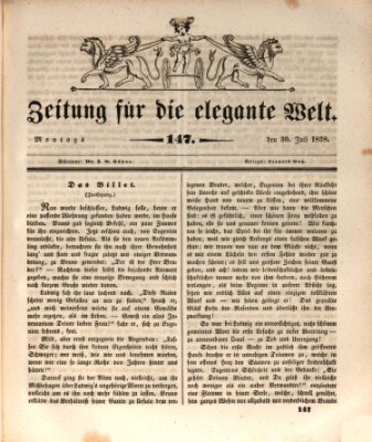 Zeitung für die elegante Welt Montag 30. Juli 1838