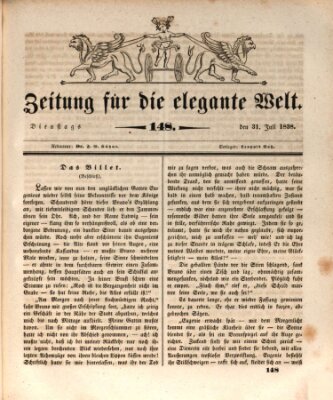 Zeitung für die elegante Welt Dienstag 31. Juli 1838