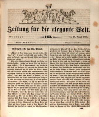 Zeitung für die elegante Welt Montag 20. August 1838