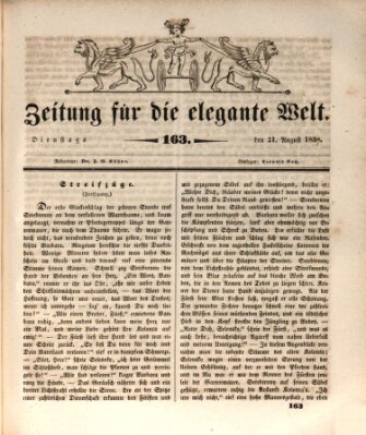 Zeitung für die elegante Welt Dienstag 21. August 1838