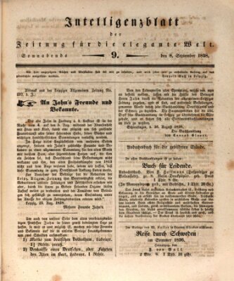 Zeitung für die elegante Welt Samstag 8. September 1838