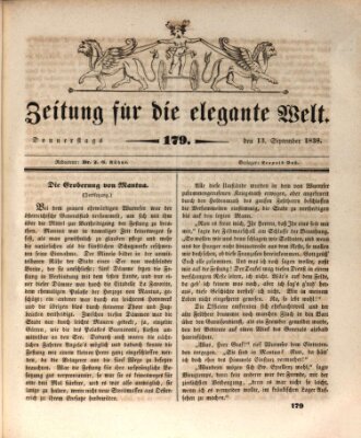 Zeitung für die elegante Welt Donnerstag 13. September 1838