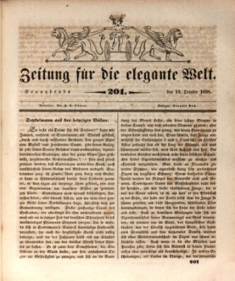 Zeitung für die elegante Welt Samstag 13. Oktober 1838