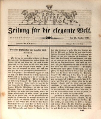 Zeitung für die elegante Welt Samstag 20. Oktober 1838