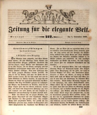 Zeitung für die elegante Welt Montag 5. November 1838