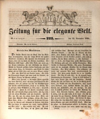 Zeitung für die elegante Welt Montag 12. November 1838