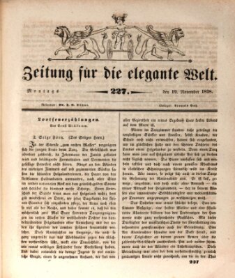 Zeitung für die elegante Welt Montag 19. November 1838