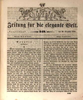 Zeitung für die elegante Welt Donnerstag 20. Dezember 1838