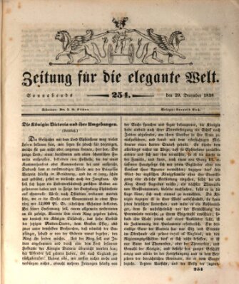 Zeitung für die elegante Welt Samstag 29. Dezember 1838