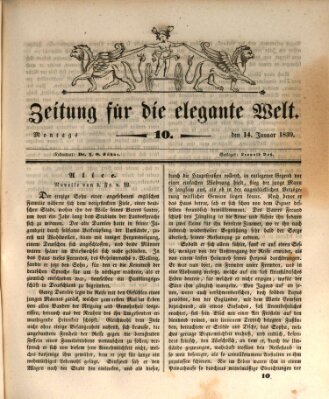 Zeitung für die elegante Welt Montag 14. Januar 1839