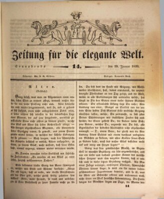 Zeitung für die elegante Welt Samstag 19. Januar 1839