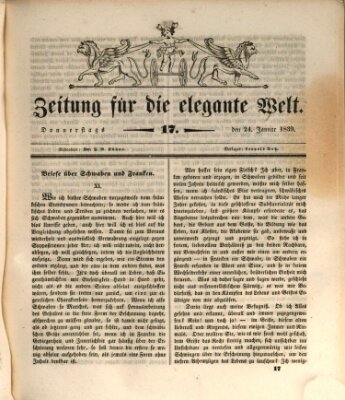 Zeitung für die elegante Welt Donnerstag 24. Januar 1839