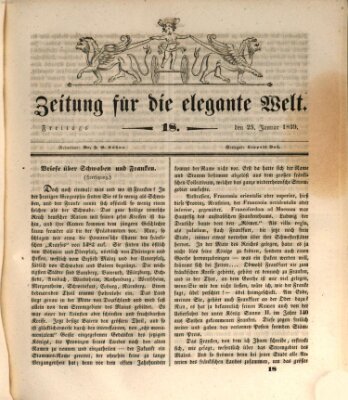 Zeitung für die elegante Welt Freitag 25. Januar 1839