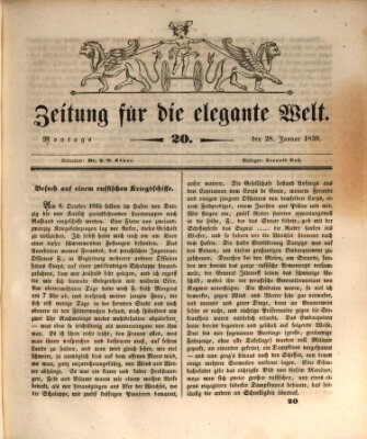 Zeitung für die elegante Welt Montag 28. Januar 1839