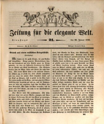 Zeitung für die elegante Welt Dienstag 29. Januar 1839