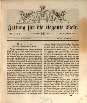 Zeitung für die elegante Welt Montag 4. Februar 1839